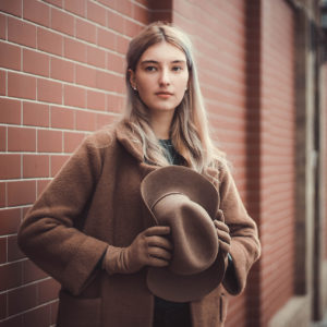 Manteau laine marron